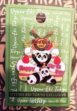 Hard Rock Cafe Ueno Futago Panda Pin Badge birthday good luck Set of 3 Japan
