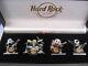 Hard Rock Cafe Uyeno-eki 5th Anniversary Panda Kiss Bear Rock Band 4 Pins Set