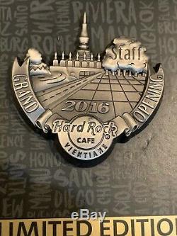 Hard Rock Cafe Vientiane Grand Opening Staff 2016 3d Silver Pin