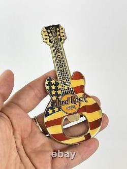 Hard Rock Cafe WASHINGTON DC Magnet Bottle Opener Guitar HRC City Flag Patriotic