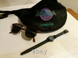 Hard Rock Cafe sunglasses fanny pack London watch lot 3 vintage