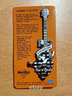 Hard Rock Hotel Bali October 12, 2002 Charity Peace on Earth pin LE 170 of 2000