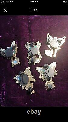 Hard Rock New York Cafe Collector Pin Set Of Five Fairy Females Playing RnR