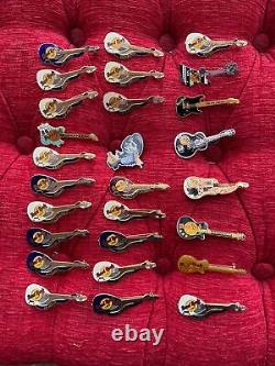 Hard rock cafe lot 27 guitar pin collection