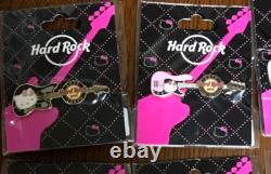 Hello Kitty Hard Rock CAFE PIN Fender Guitar Japan Limited Rare version x 6