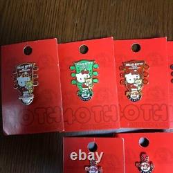Hello Kitty Hard Rock collaboration Cafe Band Pin Pin Badge 9 pieces From Japan