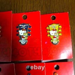 Hello Kitty Hard Rock collaboration Cafe Band Pin Pin Badge Set of 9