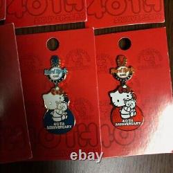 Hello Kitty x Hard Rock Cafe Pin Set 40th Anniversary
