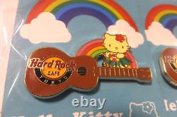 Hello kitty Hard Rock Cafe pin set Tokyo Osaka Ukulele Japan Limited