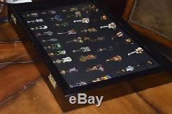 Huge Display Case with HTF Hard Rock Cafe Pin Collection Look