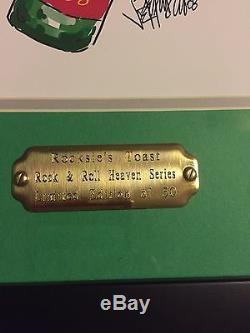 Joe Petruccio Hard Rock Park Framed Pin Set Rare Rocksie's Toast Limited Edition