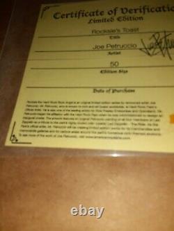 Joe Petruccio signed #d 50 Hard Rock Park Framed Pin Set Rocksie's Toast 2008