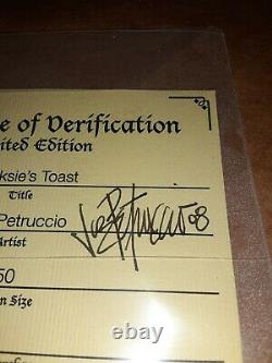 Joe Petruccio signed #d 50 Hard Rock Park Framed Pin Set Rocksie's Toast 2008