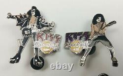 KISS Band Hard Rock Café Pin Badge 4pc Set 1974 1975 Concert Tours 2006 LE 200