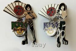 KISS Band Hard Rock Café Pin Badge 4pc Set Chikara Symbol Fan Japan 2005 LE 1000