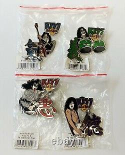 KISS Band Hard Rock Café Pin Badge 4pc Set Rock And Roll Over Tokyo Japan LE 750