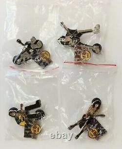 KISS Band Hard Rock Café Pin Badge 4pc Set with Instruments 2006 LE 200 Forge