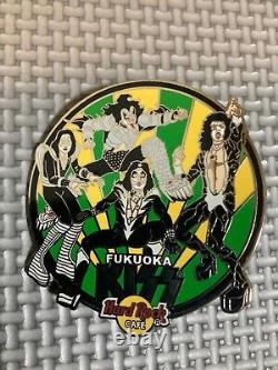 KISS Hard Rock Cafe JAPAN LIMITED 4 pcs set Pin Badge Free shipping From Japan