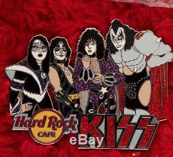KISS Hard Rock Cafe Pin BAND Group Blitz LE100 Gene Simmons XL lapel hat costume