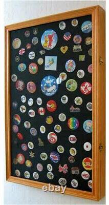 LARGE Lapel Pin Medal Patches Ribbon Display Case Wall Shadow Box, PC04-OA
