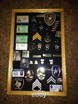 LARGE Lapel Pin Medal Patches Ribbon Display Case Wall Shadow Box, PC04-OA