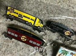 LOT of 5 EXTREMELY RARE PINS Hard Rock Cafe SAN JUAN, pin Train Set 2007 Chain
