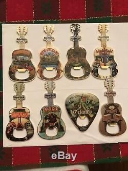 Lot Of 62 Hard Rock Cafe Guitar Bottle Openers. ALL OVER THE WORLD. NO DOUBLES
