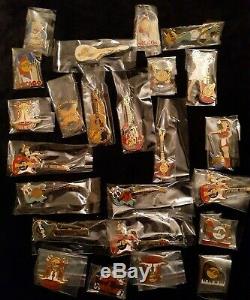 Lot of 24 Rare Assorted Hard Rock Cafe Hotel Casino Pins Look! Brand New Cond