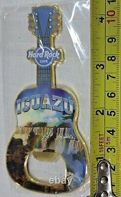 NEW Hard Rock Cafe Iguazu Guitar Magnet Bottle Opener