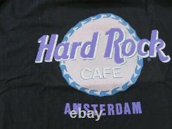 NOS 1990s Hard Rock Cafe Tshirt Amsterdam Navy Blue Purple Cotton XXL Netherland