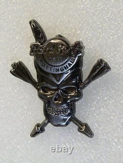 NOTTINGHAM, Hard Rock Cafe Pin, Silver Skull Series LE 100 Closed Cafe