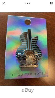 New Guitar Hotel Pin Hologram Hard Rock Cafe Hotel & Casino Limited T-shirt XL