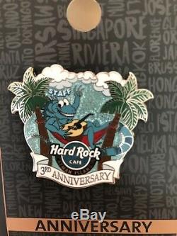 New HARD ROCK Cafe CAYMAN ISLANDS 3rd Anniversary STAFF PIN Limited Ed LE100