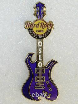 OSLO, Hard Rock Cafe Pin, GRAND OPENING Purple Guitar