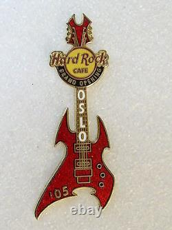 OSLO, Hard Rock Cafe Pin, GRAND OPENING Red Guitar