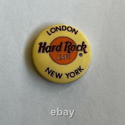 Original Hard Rock Cafe London New York Opening Staff Round Button Pin LE
