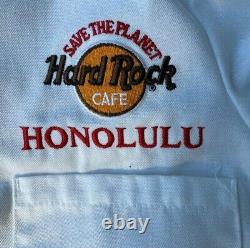 Preowned HARD ROCK CAFE Honolulu Chef uniform Unisex, Small, white, long sleeves