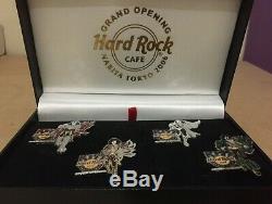 Rare Grand Opening Hard Rock Cafe Narita Tokyo 2006 Kiss 4 Pin Badge Set