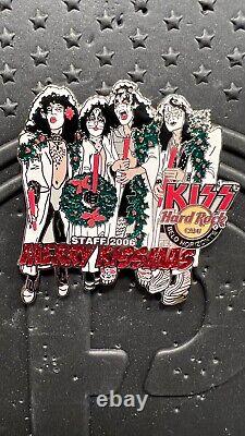 Rare Hard Rock Cafe Belo Horizonte Merry Kissmas Group Kiss Christmas Staff Pin