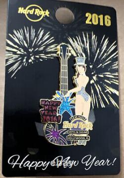 Rare Hard Rock Cafe Pin Sexy Happy New Year Girl Hollywood Fl 1/100 Lot Of 6