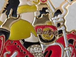 Rare Vintage Hard Rock Cafe Betty Boop On Motorcycle Big Enameled Pin Ex Cond