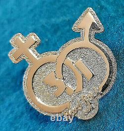 STAFF SERVICE STERLING SILVER 31 YEARS MALE & FEMALE SYMBOLS Hard Rock Cafe PIN