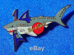 SYDNEY STAFF 14TH ANNIVERSARY GREAT WHITE SHARK ATTACK GUITAR Hard Rock Cafe PIN