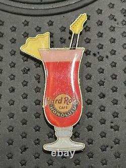 Very Rare Hard Rock Cafe Honolulu Red Drink Guitar Straw Magnet