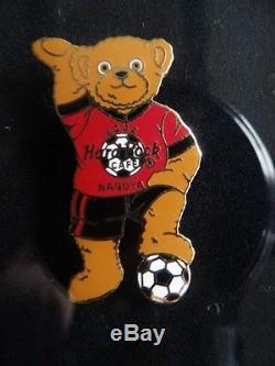 Very Rare Hard Rock Cafe Pin Set Of 9 Japanese 2002 Fifa Soccer Bear Team