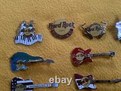 Vintage 1990's Hard Rock Cafe Pins-Guitars, NY, Tijuana, Orlando +More Lot of 13