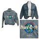Vintage 1990s Hard Rock Cafe Jacket Medium M Save The Planet Paris France Denim