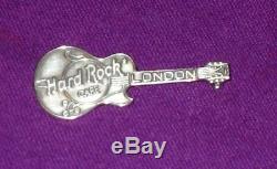 Vintage 1994 Hallmarked Sterling Silver Hard Rock Cafe London Brooch Badge Pin