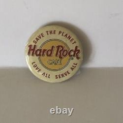 Vintage Hard Rock Cafe Save the Planet Love All Serve All Pinback Button