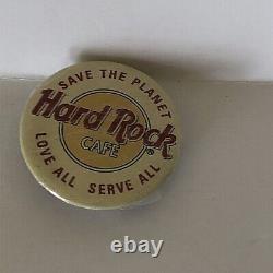 Vintage Hard Rock Cafe Save the Planet Love All Serve All Pinback Button